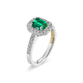 Emerald & Diamond Ring - Dracakis Jewellers